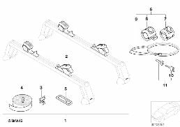SURFBOARD RACK diagram for BMW MINI Countryman F60 Cooper