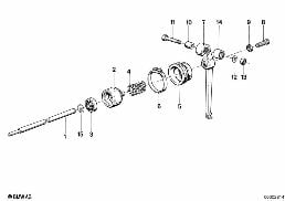 Commande d'embrayage diagram for BMW R45-R65LS..78-85 R45