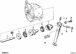 Commande d'embrayage diagram for BMW R45-R65LS..78-85 R45