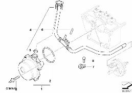VACUUM PUMP WITH TUBES diagram for BMW 7 Series E65 740d