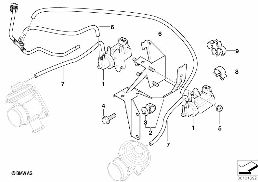 VACUUM CONTROL-AGR diagram for BMW 7 Series E65 740d