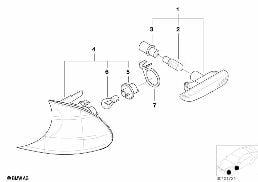 FRONT/FRONT LATERAL TURN INDICATOR diagram for BMW 3 Series E46 325Ci