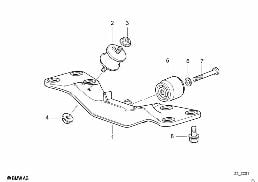 Suspensão caixa vel./ caixa manual diagram for BMW 7 Series E38 740i