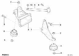 ENGINE SUSPENSION diagram for BMW 5 Series E39 528i