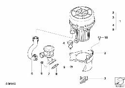 Réduct. gaz d'échappement - Pompe à air diagram for BMW Z4 E85 2.5i