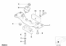 Suspension de boite de vitesses diagram for BMW 5 Series E39 525td