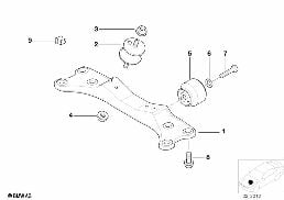Suspension de boite automatique diagram for BMW 7 Series E38 735iL