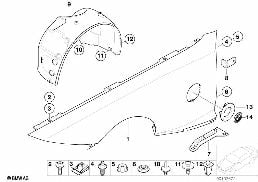 FRONT SIDE PANEL diagram for BMW Z4 E85 2.5si