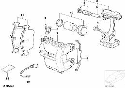 Capteur de plaquette de frein avant diagram for BMW Z4 E85 2.5i