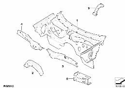 SPLASH WALL PARTS diagram for BMW Z4 E85 2.5si
