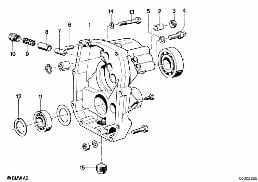 GETRAG 242 COVER+ATTACH.PARTS diagram for BMW 3 Series E21 320i