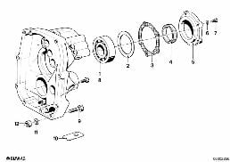 GETRAG 242 COVER+ATTACH.PARTS diagram for BMW 3 Series E21 320i