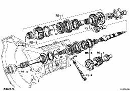 GETRAG 242 GEAR WHEEL SET-REPAIR KIT diagram for BMW 3 Series E21 320i