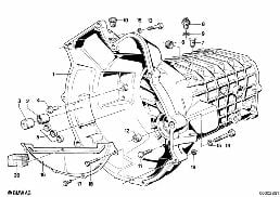 GETRAG 242 HOUSING+ATTACHING PARTS diagram for BMW 3 Series E21 315
