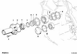 GETRAG 242 HOUSING+ATTACHING PARTS diagram for BMW 3 Series E21 315