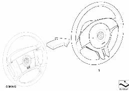 Zmiana kier. 4-ramienna => sportowa diagram for BMW 5 Series E39 520d