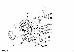 GETRAG 262 COVER+ATTACH.PARTS diagram for BMW 5 Series E12 525