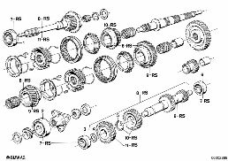 GETRAG 242 GEAR WHEEL SET,SINGLE PARTS