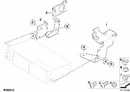 CD CHANGER MOUNTING PARTS diagram for BMW Z4 E86 M3.2