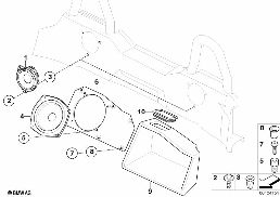 LOUDSPEAKER REAR HIFI diagram for BMW Z4 E86 M3.2
