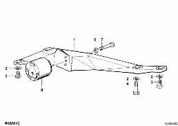 Крепление КПП diagram for BMW 3 Series E30 325ix
