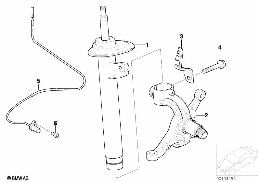 Jambe de suspension avant/amortisseur diagram for BMW Z4 E85 2.5i