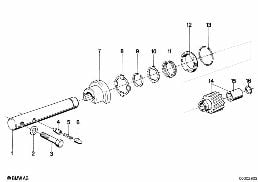 GETRAG 262 SYNCHRON.REVERSE GEAR diagram for BMW 5 Series E12 525