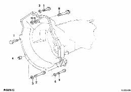 T/M 固定部 diagram for BMW 3 Series E30 325i