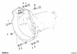 T/M 固定部 diagram for BMW 3 Series E30 318i