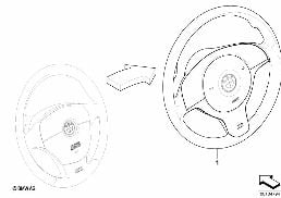 Zmiana kierownica sport. M => sport. M diagram for BMW 5 Series E39 520d