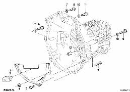GEARBOX MOUNTING PARTS diagram for BMW 5 Series E28 535i