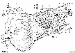 GETRAG 240 HOUSING+ATTACHING PARTS diagram for BMW 3 Series E30 320i