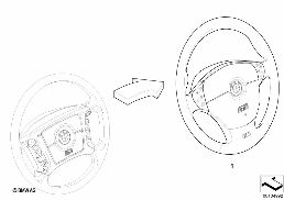 Ombouw stuurwiel MFL 4 spaak=>M Sport diagram for BMW 7 Series E38 735i