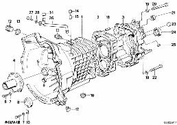 Getrag 280 carter+pieces a monter diagram for BMW 5 Series E34 M5 3.8
