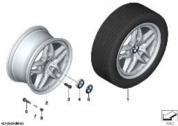 BMW COMPOSITE WHEEL, DOUBLE SPOKE 71 diagram for BMW Z4 E85 2.5si