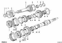 Getrag 280 Детали блока шестерен diagram for BMW 5 Series E28 M5