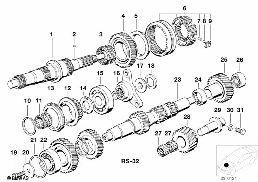 Getrag 280 Детали блока шестерен diagram for BMW 5 Series E28 M5
