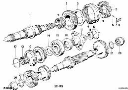 ZF S5-16 GEAR WHEEL SET,SINGLE PARTS diagram for BMW 3 Series E30 320i