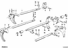 ZF S5-16 INNER GEAR SHIFTING PARTS diagram for BMW 3 Series E30 320i