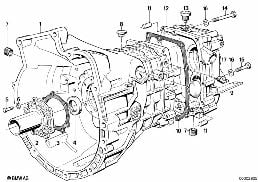 ZF S5-16 HOUSING+ATTACHING PARTS diagram for BMW 3 Series E30 320i