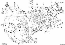 Getrag 260/5/50 ケース + 取付け部品 diagram for BMW 3 Series E30 325i