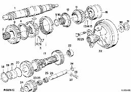 GETRAG 260/6 GEAR WHEEL SET,SING PARTS diagram for BMW 5 Series E28 535i
