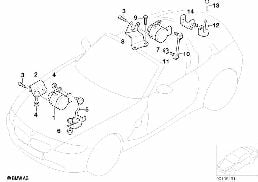 HEADLIGHT VERTICAL AIM CONTROL SENSOR diagram for BMW Z4 E86 M3.2