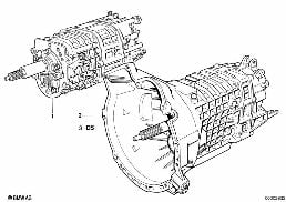 MANUAL TRANSMISSION diagram for BMW 3 Series E30 320i