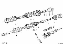 ชิ้นส่วนชุดล้อเฟือง Getrag 235 diagram for BMW 5 Series E12 520