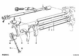ชิ้นส่วนภายในชุดเปลี่ยนเกียร์ Getrag 235 diagram for BMW 5 Series E12 520