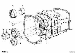 GETRAG 245/10/11 BOTTOM HOUS.+ATT.PARTS diagram for BMW 3 Series E21 315