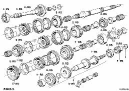 GETRAG 245/10/11GEAR WH.SET PARTS/R.KITS diagram for BMW 3 Series E21 315