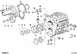 GETRAG 265/5 HOUSING+ATTACHING PARTS diagram for BMW 5 Series E28 535i