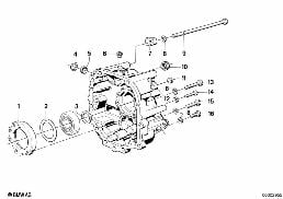 GETRAG 265/5 COVER+ATTACH.PARTS diagram for BMW 5 Series E28 535i